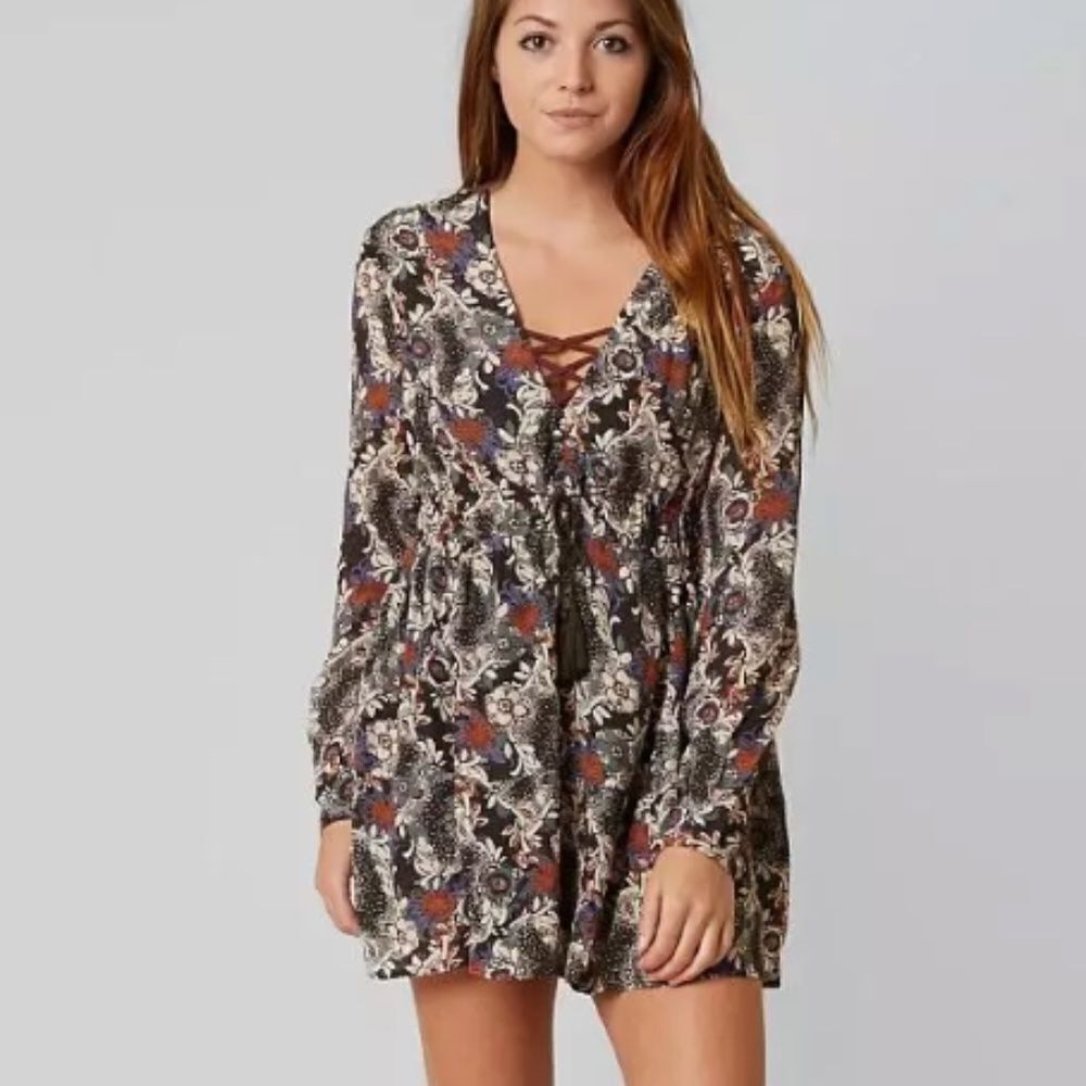 Free People Stealing Fire Tunic Dress BOHO Sz XS